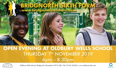 Bridgnorth Sixth Form Open Evening – 7th November 2019
